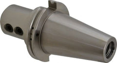 Accupro - CAT50 Taper Shank 7/8" Hole End Mill Holder/Adapter - 2" Nose Diam, 3-3/4" Projection, 1-8 Drawbar, Through-Spindle & DIN Flange Coolant - Exact Tooling