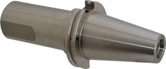 Accupro - CAT50 Taper Shank 1" Hole End Mill Holder/Adapter - 2-23/64" Nose Diam, 6" Projection, 1-8 Drawbar, Through-Spindle & DIN Flange Coolant - Exact Tooling