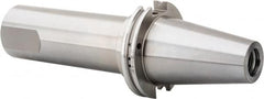 Accupro - CAT50 Taper Shank 1" Hole End Mill Holder/Adapter - 2-23/64" Nose Diam, 8" Projection, 1-8 Drawbar, Through-Spindle & DIN Flange Coolant - Exact Tooling