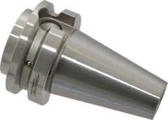 Accupro - BT40 Taper Shank 1/8" Hole End Mill Holder/Adapter - 3/4" Nose Diam, 1.38" Projection, M16x2.0 Drawbar, Through-Spindle & DIN Flange Coolant - Exact Tooling