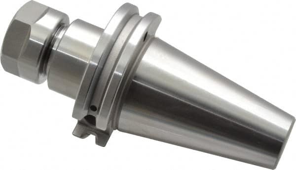 Accupro - 0.039" to 0.511" Capacity, 2-1/2" Projection, CAT40 Taper Shank, ER20 Collet Chuck - 0.0002" TIR, Through-Spindle & DIN Flange Coolant - Exact Tooling