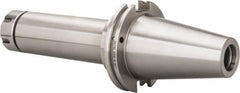 Accupro - 0.078" to 0.787" Capacity, 8" Projection, CAT50 Taper Shank, ER32 Collet Chuck - 0.0002" TIR, Through-Spindle & DIN Flange Coolant - Exact Tooling