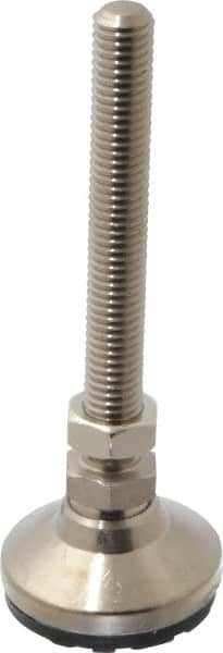 Gibraltar - 1/2-13 Bolt Thread, Studded Pivotal Stud Mount Leveling Pad & Mount - 5,000 Max Lb Capacity, 1-7/8" Base Diam - Exact Tooling