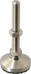Gibraltar - 5/8-11 Bolt Thread, Studded Pivotal Stud Mount Leveling Pad & Mount - 6,000 Max Lb Capacity, 2-1/2" Base Diam - Exact Tooling