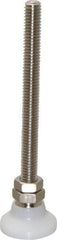 Gibraltar - 3/8-16 Bolt Thread, Studded Pivotal Stud Mount Leveling Pad & Mount - 300 Max Lb Capacity, 1-1/4" Base Diam - Exact Tooling