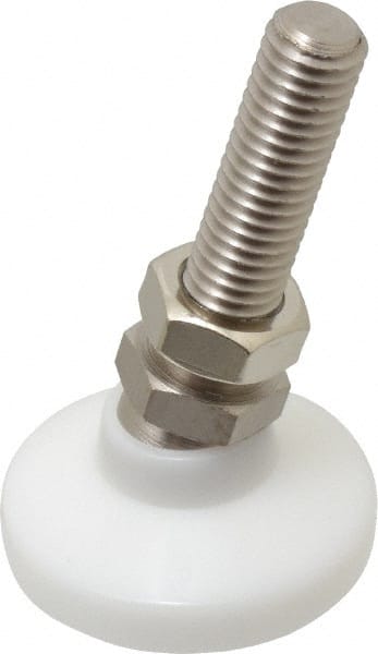 Gibraltar - 1/2-13 Bolt Thread, Studded Pivotal Stud Mount Leveling Pad & Mount - 700 Max Lb Capacity, 1-7/8" Base Diam - Exact Tooling