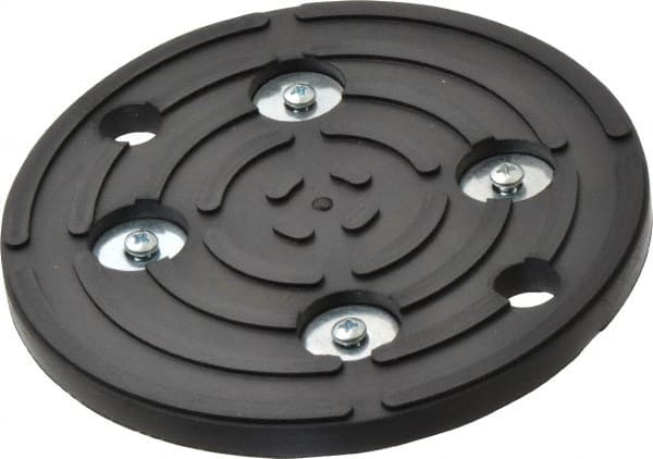 Gibraltar - 5" Long x 5" Wide x 5/16" Thick, Rubber, Machinery Leveling Pad & Mat - 10,000 Lb Max Load - Exact Tooling