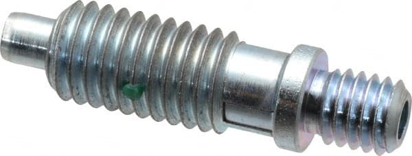 Gibraltar - 1/2-13, 7/8" Thread Length, 1/4" Max Plunger Diam, 2.5 Lb Init to 10 Lb Final End Force, Locking Knob Handle Plunger - Knobless Threaded Stud, 1-1/8" Length Under Head/Shoulder, 1/4" Plunger Projection - Exact Tooling