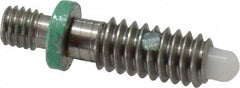 Gibraltar - 1/4-20, 1/2" Thread Length, 0.144" Max Plunger Diam, 0.5 Lb Init to 1.5 Lb Final End Force, Locking Knob Handle Plunger - Knobless Threaded Stud, 5/8" Length Under Head/Shoulder, 1/8" Plunger Projection - Exact Tooling