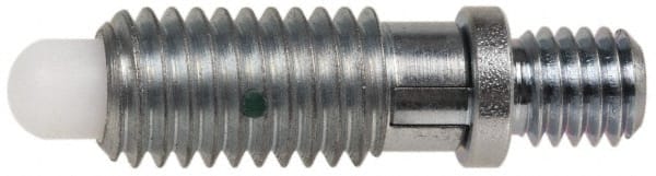 Gibraltar - 5/16-18, 5/8" Thread Length, 0.179" Max Plunger Diam, 0.5 Lb Init to 2.5 Lb Final End Force, Locking Knob Handle Plunger - Knobless Threaded Stud, 13/16" Length Under Head/Shoulder, 3/16" Plunger Projection - Exact Tooling