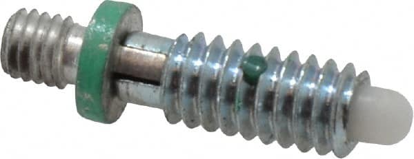 Gibraltar - 1/4-20, 1/2" Thread Length, 0.144" Max Plunger Diam, 0.5 Lb Init to 1.5 Lb Final End Force, Locking Knob Handle Plunger - Knobless Threaded Stud, 5/8" Length Under Head/Shoulder, 1/8" Plunger Projection - Exact Tooling