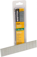 Stanley Bostitch - 18 Gauge 0.05" Shank Diam 1" Long Brad Nails for Power Nailers - Steel, Bright Finish, Ring Shank, Straight Stick Adhesive Collation, Brad Head, Chisel Point - Exact Tooling