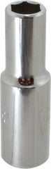 Proto - 11/32", 3/8" Drive, Deep Hand Socket - 6 Points, 2-1/8" OAL, Alloy Steel, Chrome Finish - Exact Tooling