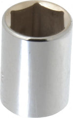 Proto - 25/32", 1/2" Drive, Standard Hand Socket - 6 Points, 1-1/2" OAL, Alloy Steel, Chrome Finish - Exact Tooling