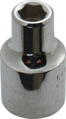 Proto - 1/2" Drive, Standard Hand Socket - 6 Points, 1-1/2" OAL, Alloy Steel, Chrome Finish - Exact Tooling