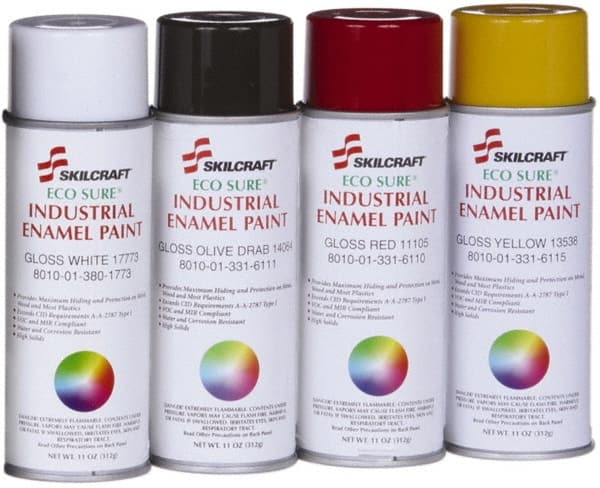 Ability One - Spray Paint - 16 OZ GRAY 16187 ECO-SURE AEROSOL ENAMEL - Exact Tooling