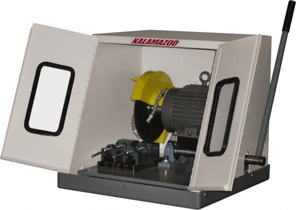 Kalamazoo - 10" Blade Diam, 5/8" Arbor Hole, Straight Chop & Cutoff Saw - 3,450 RPM, 2 hp, 220/440 Volts, 3 Phase - Exact Tooling