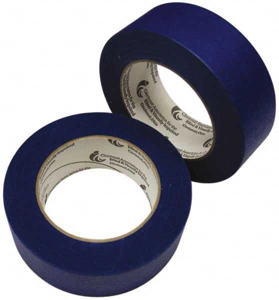 Ability One - 2" x 60 Yds Blue Duct Tape - 9 mil, Rubber Adhesive - Exact Tooling