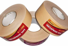 Ability One - Waterproof Tape; Material Type: Rubber ; Width (Inch): 2-1/2 ; Length (yd): 60 ; Color: Tan - Exact Tooling