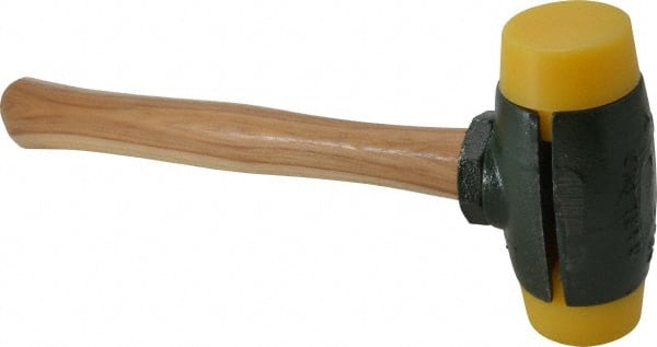 Garland - 4 Lb Head 2" Face Plastic Split Head Hammer - Wood Handle - Exact Tooling