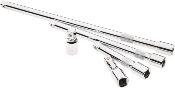 SK - 1/2" Drive Socket Extension Set - 5 Pieces, Includes 2, 3, 5, 10, 15" Lengths - Exact Tooling