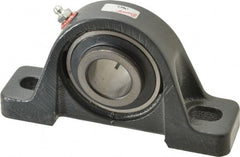 Browning - 1-1/4" ID, 6-3/4" OAL x 3-11/16" OAH Pillow Block - 3,493 Lb Static Cap, 5,782 Lb Dyn Cap, 5" Btw Mnt Hole Ctrs, 1-7/8" Base-to-Ctr Ht, Cast Iron - Exact Tooling