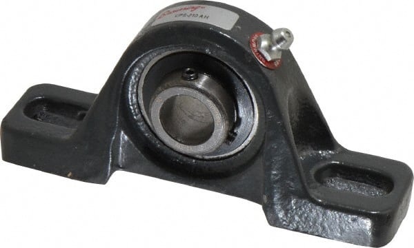 Browning - 5/8" ID, 4-7/8" OAL x 2-7/32" OAH Pillow Block Air Handling - 1,444 Lb Static Cap, 2,611 Lb Dyn Cap, 3-7/16" Btw Mnt Hole Ctrs, 1-3/16" Base-to-Ctr Ht, Cast Iron - Exact Tooling