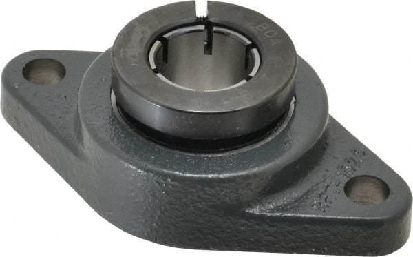 Browning - 1" ID, 4-7/8" OAL x 2-3/4" OAH 2-Bolt Flange - 1,651 Lb Static Cap, 2,801 Lb Dyn Cap, 3-57/64" Btw Mnt Hole Ctrs, Cast Iron - Exact Tooling