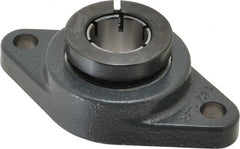 Browning - 1" ID, 4-7/8" OAL x 2-3/4" OAH 2-Bolt Flange - 1,651 Lb Static Cap, 2,801 Lb Dyn Cap, 3-57/64" Btw Mnt Hole Ctrs, Cast Iron - Exact Tooling
