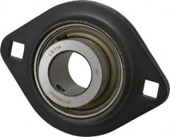 Browning - 7/8" ID, 3-3/4" OAL x 2-13/16" OAH 2-Bolt Flange - 1,651 Lb Static Cap, 2,801 Lb Dyn Cap, 3" Btw Mnt Hole Ctrs, 1-13/32" Base-to-Ctr Ht, Stamped Steel - Exact Tooling