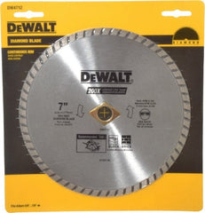 DeWALT - 7" Diam, 5/8" Arbor Hole Diam, Wet & Dry Cut Saw Blade - Diamond-Tipped, Standard Round Arbor - Exact Tooling