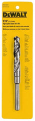DeWALT - 3/4" Drill Bit, 1/2" Shank Diam, 118°, High Speed Steel Silver & Deming Reduced Shank Drill Bit - Exact Tooling