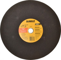 DeWALT - 14" Aluminum Oxide/Silicon Carbide Blend Cutoff Wheel - 1/8" Thick, 1" Arbor, 5,500 Max RPM, Use with Circular Saws - Exact Tooling