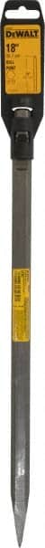 DeWALT - 18" OAL, 3/4" Shank Diam, Point Chisel - Hex Drive, Hex Shank, Steel - Exact Tooling
