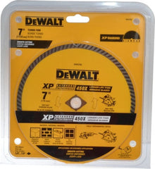 DeWALT - 7" Diam, 5/8" Arbor Hole Diam, Wet & Dry Cut Saw Blade - Diamond-Tipped, Standard Round Arbor - Exact Tooling