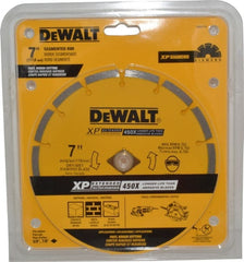 DeWALT - 7" Diam, 5/8" Arbor Hole Diam, Wet & Dry Cut Saw Blade - Diamond-Tipped, Standard Round Arbor - Exact Tooling