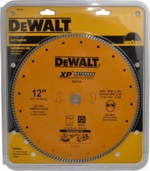 DeWALT - 12" Diam, 1" Arbor Hole Diam, Wet & Dry Cut Saw Blade - Diamond-Tipped, Standard Round Arbor - Exact Tooling