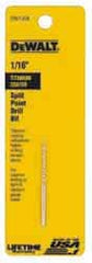DeWALT - 7/16" Drill Bit, 3/8" Shank Diam, 135°, High Speed Steel Silver & Deming Reduced Shank Drill Bit - Exact Tooling
