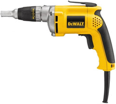 DeWALT - Pistol Grip Handle, 4,000 RPM, 81 In/Lb Torque, Electric Screwdriver - 1/4" Bit Holder, 120 Volts, 6.3 Amps - Exact Tooling