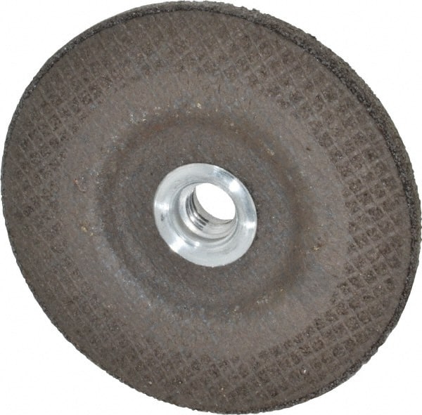 DeWALT - 24 Grit, 4-1/2" Wheel Diam, 1/4" Wheel Thickness, Type 27 Depressed Center Wheel - Aluminum Oxide, R Hardness, 13,300 Max RPM, Compatible with Angle Grinder - Exact Tooling