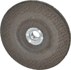 DeWALT - 24 Grit, 4-1/2" Wheel Diam, 1/4" Wheel Thickness, Type 27 Depressed Center Wheel - Aluminum Oxide, R Hardness, 13,300 Max RPM, Compatible with Angle Grinder - Exact Tooling