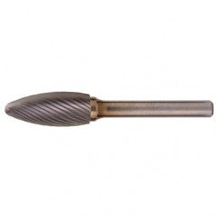 SH-41 Standard Cut Solid Carbide Bur-Flame Shape - Exact Tooling