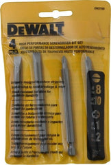DeWALT - 4 Piece, Bit Set - Phillips, Slotted Point - Exact Tooling