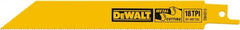 DeWALT - Bi-Metal Reciprocating Saw Blade - Straight Profile, 18 TPI, Toothed Edge - Exact Tooling