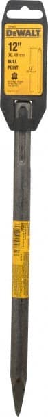 DeWALT - 12" OAL, 3/4" Shank Diam, Moil Point Chisel - SDS Max Drive, SDS Max Shank, Steel - Exact Tooling