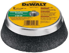 DeWALT - 6" Diam x 2" Thick, R Hardness, 16 Grit Surface Grinding Wheel - Aluminum Oxide/Silicon Carbide Blend, Type 11, Very Coarse Grade, 6,000 Max RPM - Exact Tooling