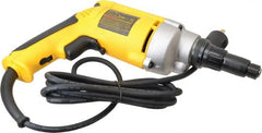 DeWALT - Pistol Grip Handle, 2,000 RPM, 164 In/Lb Torque, Electric Screwdriver - 1/4" Bit Holder, 110 Volts, 6.5 Amps - Exact Tooling