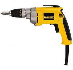 DeWALT - Pistol Grip Handle, 2,500 RPM, 132 In/Lb Torque, Electric Screwdriver - 1/4" Bit Holder, 120 Volts, 6.5 Amps - Exact Tooling