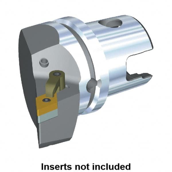 Kennametal - Left Hand Cut, Size KM63, DN.. Insert Compatiblity, Modular Turning & Profiling Cutting Unit Head - 43mm Ctr to Cutting Edge, 60mm Head Length, Through Coolant, Series M-Clamping - Exact Tooling