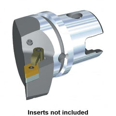 Kennametal - Left Hand Cut, Size KM63, DN.. Insert Compatiblity, Modular Turning & Profiling Cutting Unit Head - 43mm Ctr to Cutting Edge, 60mm Head Length, Through Coolant, Series M-Clamping - Exact Tooling